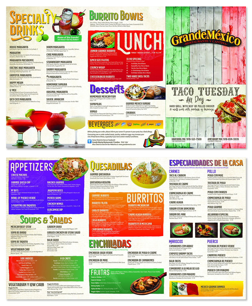 restaurant menu design