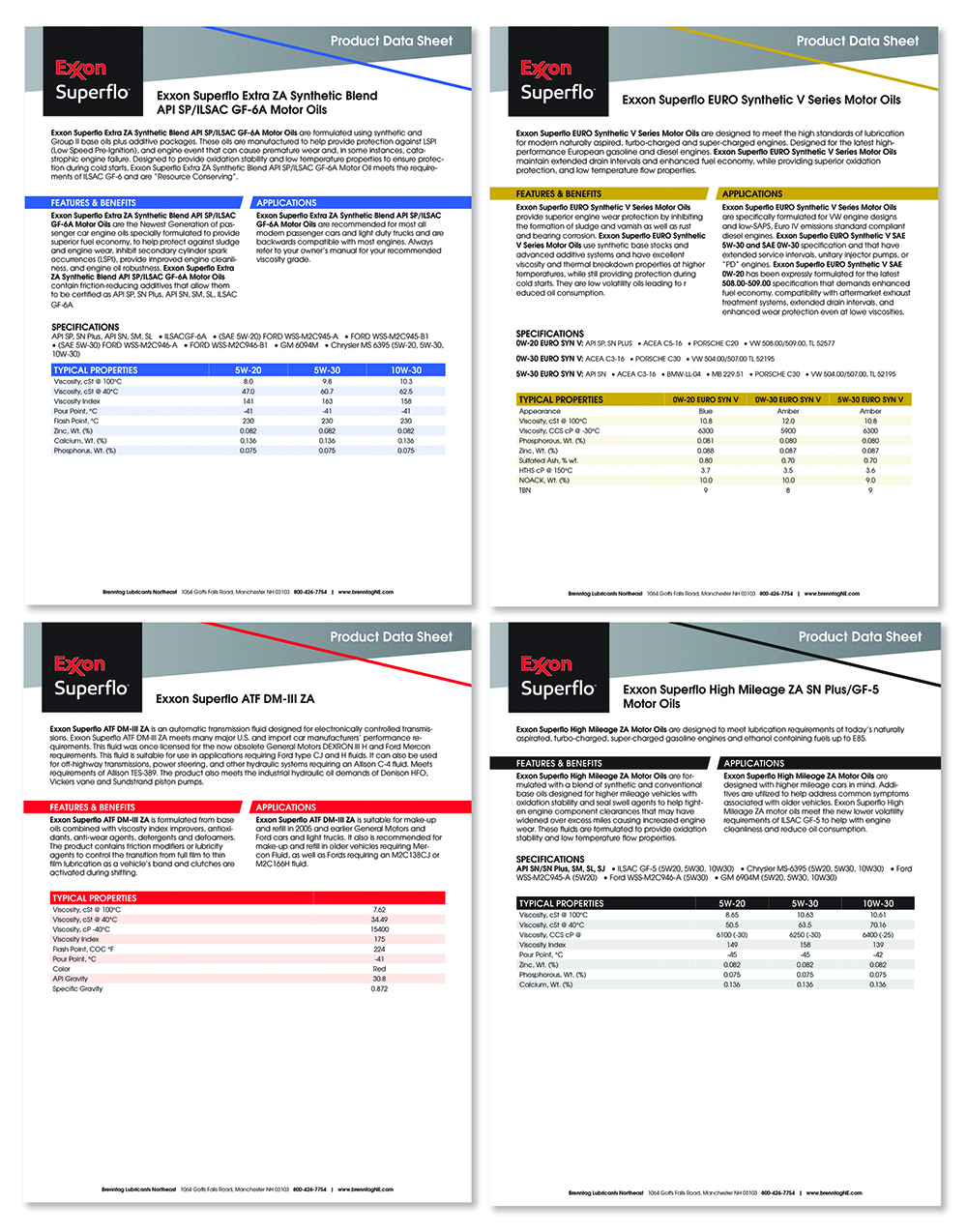 product data sheet design